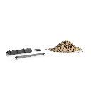 Lechuza spare part watering set for CUBICO 30 and TRIO 30 (contents for 1 container), black