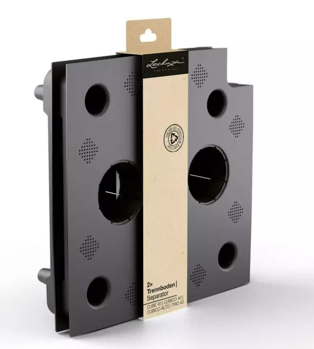 Lechuza spare part divider for CUBICO 40, CUBICO ALTO, CUBE 40 and TRIO 40 (content: 2 dividers), black