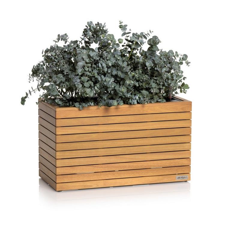 Lechuza PALO Natural Wood 80 wide low - Complete set FSC® 100% eucalyptus wood Eucalyptus