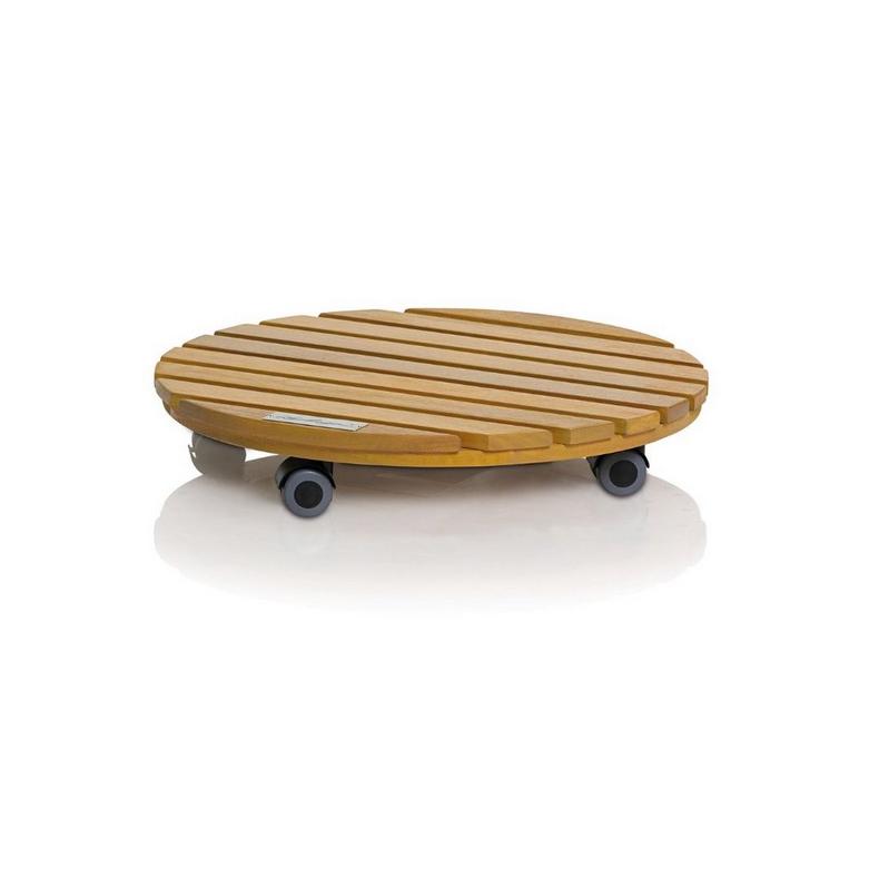 Lechuza coaster Natural Wood 40 round - FSC® 100% eucalyptus wood Eucalyptus